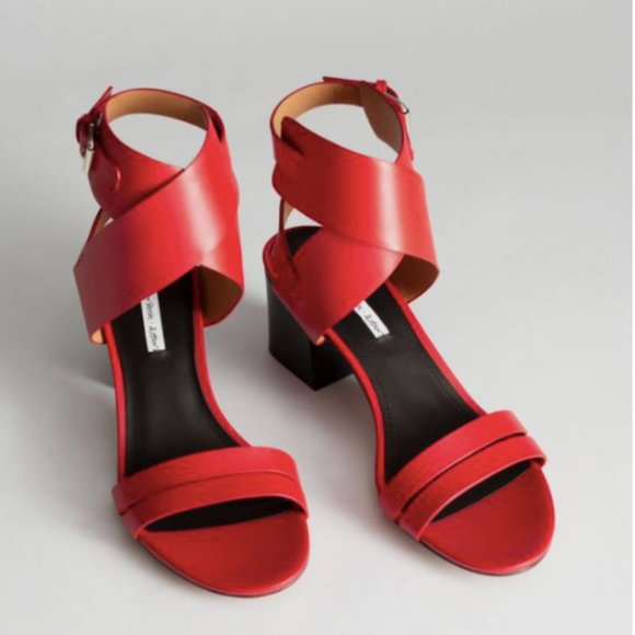 & Other Stories Shoes - 👠& other stories criss cross red leather sandals